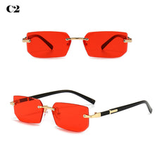 Load image into Gallery viewer, Rimless Sunglasses Rectangle Fashion Popular Women Men Shades Small Square Sun Glasses For Female Male Summer Traveling Oculos