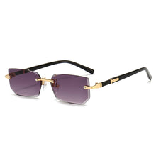 Load image into Gallery viewer, Rimless Sunglasses Rectangle Fashion Popular Women Men Shades Small Square Sun Glasses For Female Male Summer Traveling Oculos