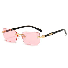 Load image into Gallery viewer, Rimless Sunglasses Rectangle Fashion Popular Women Men Shades Small Square Sun Glasses For Female Male Summer Traveling Oculos