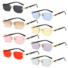 Load image into Gallery viewer, Rimless Sunglasses Rectangle Fashion Popular Women Men Shades Small Square Sun Glasses For Female Male Summer Traveling Oculos