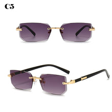 Load image into Gallery viewer, Rimless Sunglasses Rectangle Fashion Popular Women Men Shades Small Square Sun Glasses For Female Male Summer Traveling Oculos