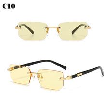 Load image into Gallery viewer, Rimless Sunglasses Rectangle Fashion Popular Women Men Shades Small Square Sun Glasses For Female Male Summer Traveling Oculos