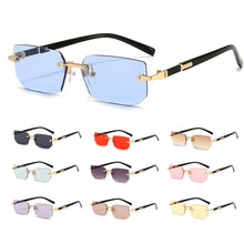 Load image into Gallery viewer, Rimless Sunglasses Rectangle Fashion Popular Women Men Shades Small Square Sun Glasses For Female Male Summer Traveling Oculos