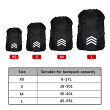 Load image into Gallery viewer, Outdoor Reflective Backpack Rain Cover Cycling Hiking Climbing Bag Cover Waterproof Rain Cover For Backpack 18-45L