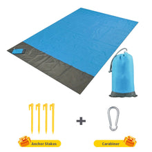 Load image into Gallery viewer, 2x2.1m Waterproof Pocket Beach Blanket Sand Beach Mat Folding Camping Mat Mattress Portable Lightweight Mat Outdoor Picnic Mat
