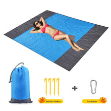 Load image into Gallery viewer, 2x2.1m Waterproof Pocket Beach Blanket Sand Beach Mat Folding Camping Mat Mattress Portable Lightweight Mat Outdoor Picnic Mat