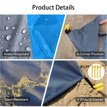 Load image into Gallery viewer, 2x2.1m Waterproof Pocket Beach Blanket Sand Beach Mat Folding Camping Mat Mattress Portable Lightweight Mat Outdoor Picnic Mat