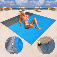 Load image into Gallery viewer, 2x2.1m Waterproof Pocket Beach Blanket Sand Beach Mat Folding Camping Mat Mattress Portable Lightweight Mat Outdoor Picnic Mat