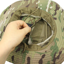Load image into Gallery viewer, Camouflage Enthusiasts Square Pocket Camo Bonnie Cap US Bucket Benny Hats Multicam Fishing Outdoor Hiking Sun Caps