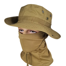 Load image into Gallery viewer, Women Men Tactics Camouflage Boonie Cap Balaclava Hat Suit Foldable Soft Hat Outdoor Hunting Fishing Wide Brimmed Hat Sunscreen Caps