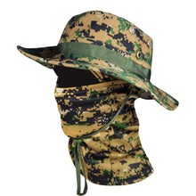 Load image into Gallery viewer, Women Men Tactics Camouflage Boonie Cap Balaclava Hat Suit Foldable Soft Hat Outdoor Hunting Fishing Wide Brimmed Hat Sunscreen Caps