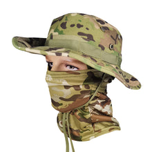 Load image into Gallery viewer, Women Men Tactics Camouflage Boonie Cap Balaclava Hat Suit Foldable Soft Hat Outdoor Hunting Fishing Wide Brimmed Hat Sunscreen Caps