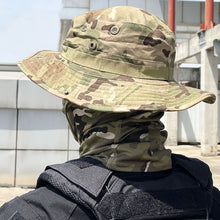 Load image into Gallery viewer, Women Men Tactics Camouflage Boonie Cap Balaclava Hat Suit Foldable Soft Hat Outdoor Hunting Fishing Wide Brimmed Hat Sunscreen Caps