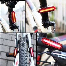 Load image into Gallery viewer, Bicycle Tail Light LED Bike Front Rear Light Waterproof USB Rechargeable Mountain Bike Riding Cycling Tail Lamp Bicycle Light