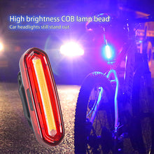 Load image into Gallery viewer, Bicycle Tail Light LED Bike Front Rear Light Waterproof USB Rechargeable Mountain Bike Riding Cycling Tail Lamp Bicycle Light