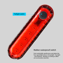Load image into Gallery viewer, Bicycle Tail Light LED Bright Rear Red Bike Light USB Rechargeable Cycling Safety Lamp for Night Riding Lighting Back Bike Taillights