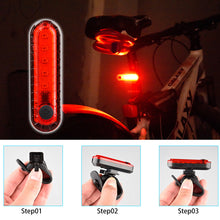 Load image into Gallery viewer, Bicycle Tail Light LED Bright Rear Red Bike Light USB Rechargeable Cycling Safety Lamp for Night Riding Lighting Back Bike Taillights