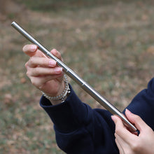 Load image into Gallery viewer, Mini Portable Camping Cooking Blowing Fire Stick Outdoor Stainless Steel Blow Fire Tube Mouth Blowpipe Telescopic Fire Blower