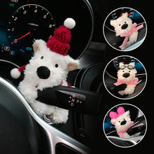Load image into Gallery viewer, Car Wiper Turn Signal Switch Ornaments Plush Puppy Clutch Decor Kawaii Bowknot Dog Car Wiper Doll Auto Interior Accessories