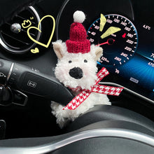 Load image into Gallery viewer, Car Wiper Turn Signal Switch Ornaments Plush Puppy Clutch Decor Kawaii Bowknot Dog Car Wiper Doll Auto Interior Accessories