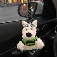 Load image into Gallery viewer, Car Key Chain Plush Puppy Keychain Kawaii Bowknot Dog Car Key Ring Car Central Control Ornament Accessories Gift