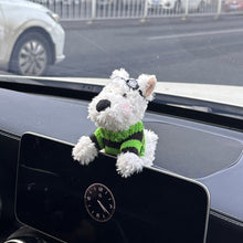 Load image into Gallery viewer, Car Key Chain Plush Puppy Keychain Kawaii Bowknot Dog Car Key Ring Car Central Control Ornament Accessories Gift