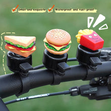 Load image into Gallery viewer, Cartoon Hamburg Bicycle Bell French Fries Sandwich MTB Bell Handlebar Safety Bell Cycling Lovely Loud Bicycle Accessories