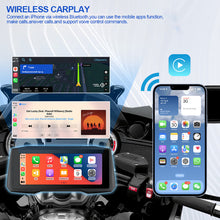 Load image into Gallery viewer, 7" Motorcycle GPS Navigation Wireless Apple Carplay Android Auto Motorcycle BT IP67 Waterproof Touch Screen Display