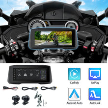 Load image into Gallery viewer, 7" Motorcycle GPS Navigation Wireless Apple Carplay Android Auto Motorcycle BT IP67 Waterproof Touch Screen Display