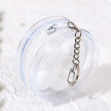Load image into Gallery viewer, Round Clear Badge Display Bag 58mm/75mm Badge Storage Bag with Fur Ball Badge Waterproof Display Pouch Plastic