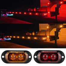 Load image into Gallery viewer, 2LED Truck Len Side Marker Lights 12-24V Waterproof Car Trailer Lorry Truck Van Bus Safety Warning Signal Light Red Yellow White