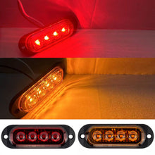 Load image into Gallery viewer, 4 LEDs Truck Len Side Marker Lights 12-24V Waterproof Car Trailer Lorry Truck Van Bus Safety Warning Signal Light Red Yellow White