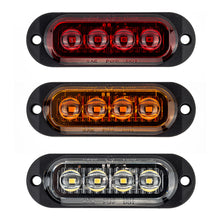 Load image into Gallery viewer, 4 LEDs Truck Len Side Marker Lights 12-24V Waterproof Car Trailer Lorry Truck Van Bus Safety Warning Signal Light Red Yellow White