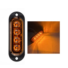 Load image into Gallery viewer, 4 LEDs Truck Len Side Marker Lights 12-24V Waterproof Car Trailer Lorry Truck Van Bus Safety Warning Signal Light Red Yellow White