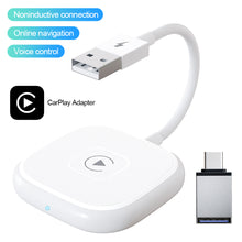 Load image into Gallery viewer, Car Adapter Apple CarPlay Wired To Wireless Adapter Mini Box Dongle For lPhone Benz Audi Mazda Kia Toyota VW Nissan Subaru Plug And Play
