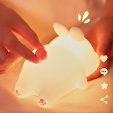 Load image into Gallery viewer, Cute Sheep Panda Rabbit Silicone Lamp USB Rechargeable Timing LED Night Light Bedside Decor Kids Birthday Gift