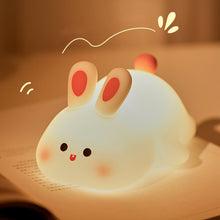 Load image into Gallery viewer, Cute Sheep Panda Rabbit Silicone Lamp USB Rechargeable Timing LED Night Light Bedside Decor Kids Birthday Gift