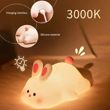 Load image into Gallery viewer, Cute Sheep Panda Rabbit Silicone Lamp USB Rechargeable Timing LED Night Light Bedside Decor Kids Birthday Gift