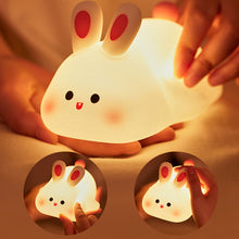 Load image into Gallery viewer, Cute Sheep Panda Rabbit Silicone Lamp USB Rechargeable Timing LED Night Light Bedside Decor Kids Birthday Gift
