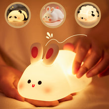 Load image into Gallery viewer, Cute Sheep Panda Rabbit Silicone Lamp USB Rechargeable Timing LED Night Light Bedside Decor Kids Birthday Gift