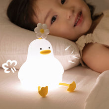 Load image into Gallery viewer, Cute Duck Silicone Lamp USB Rechargeable Timing Pat Sensor LED Night Light Bedside Decor Kids Birthday Gift