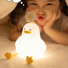 Load image into Gallery viewer, Cute Duck Silicone Lamp USB Rechargeable Timing Pat Sensor LED Night Light Bedside Decor Kids Birthday Gift