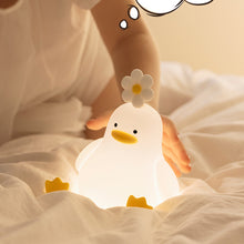 Load image into Gallery viewer, Cute Duck Silicone Lamp USB Rechargeable Timing Pat Sensor LED Night Light Bedside Decor Kids Birthday Gift