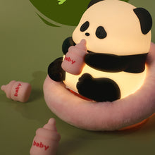 Load image into Gallery viewer, Cute Panda Silicone Lamp USB Rechargeable Timing Pat Sensor LED Night Light Bedside Decor Kids Birthday Gift