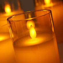 Load image into Gallery viewer, 3Pcs/Set LED Flameless Electric Candles Light Acrylic Glass Battery Flickering Fake Tealight for Wedding Party Christmas Decor