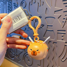 Load image into Gallery viewer, Cartoon Fly Capybara Key Ring Creative keychain Elastic Retractable Pull Key Chain Small Gift Small Charm