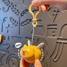 Load image into Gallery viewer, Cartoon Fly Capybara Key Ring Creative keychain Elastic Retractable Pull Key Chain Small Gift Small Charm