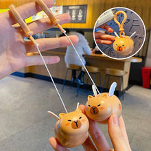 Load image into Gallery viewer, Cartoon Fly Capybara Key Ring Creative keychain Elastic Retractable Pull Key Chain Small Gift Small Charm