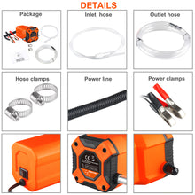Load image into Gallery viewer, 12V 60W Electric Car Oil Suction Pump Fuel Delivery Engine Oil Crude Oil Fluid Suction Pump For Boat Motorcycle Vehicle