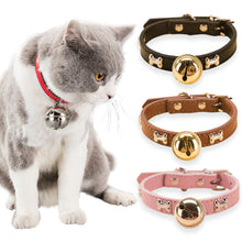 Load image into Gallery viewer, 1Pc Bone Leather Durable Pet Dog Collars Puppy Pug Collars for Small Large Dog Chihuahua Cat Accessories Pet Collar for Small Dogs
